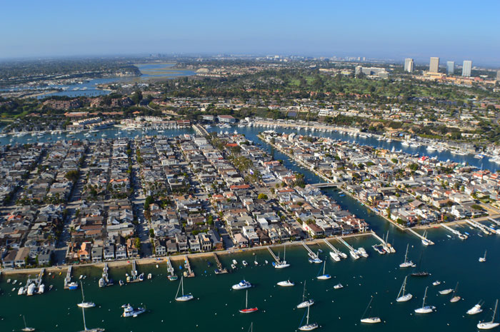 Aerial Photography of Balboa Main & Little Island in Newport Beach, California