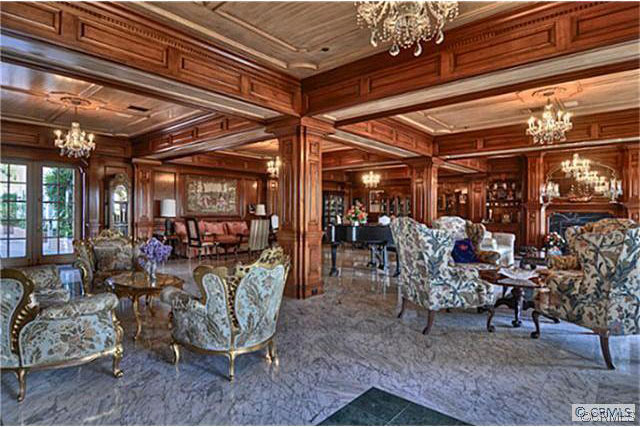 Image of A Formal Living Room At A Gone With The Wind Inspired Home located at 2300 Mesa Dr Newport Beach