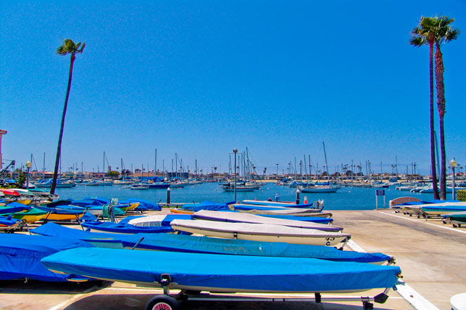 Lido Island Community Boat Dock In Newport Beach, CA